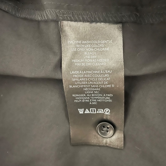 Maeve By Anthropology Black Button Down Shirt Dress Size XXsmall P 100% Cotton - Picture 14 of 15